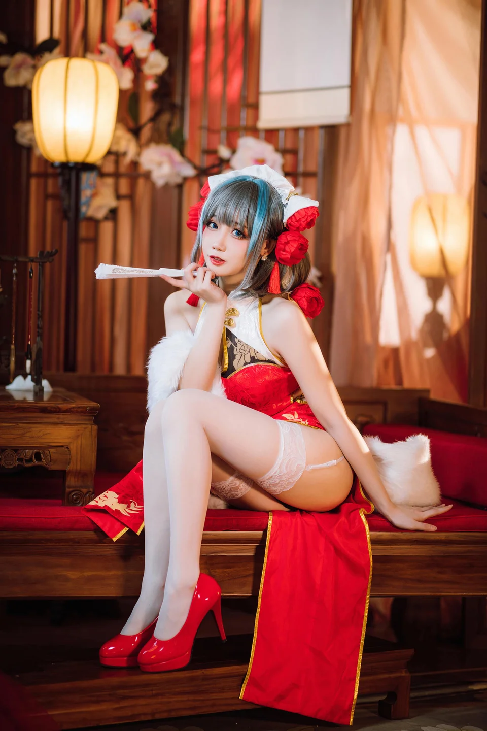 焖焖碳 - 碧蓝航线·柴郡旗袍 [29P-186MB] tg@simisebaisi 【丝足阁】008.webp